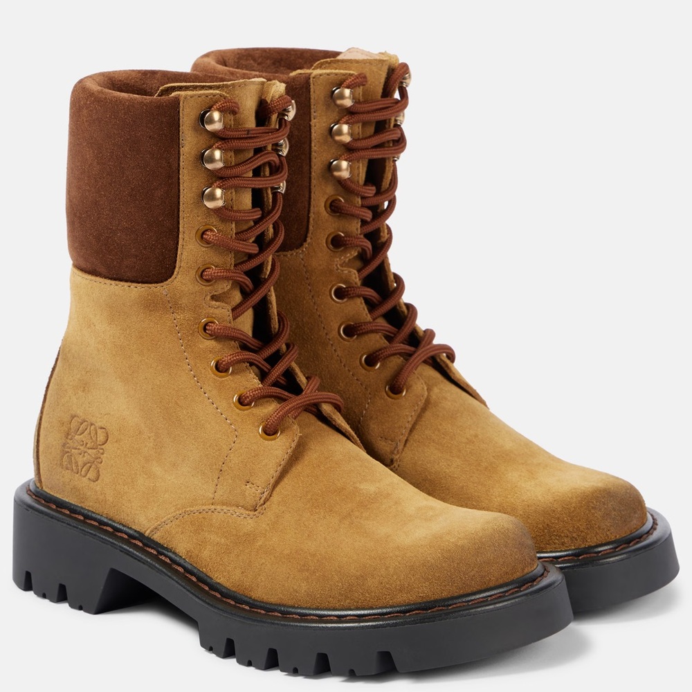 BNWT Loewe Sierra Suede Combat Boots